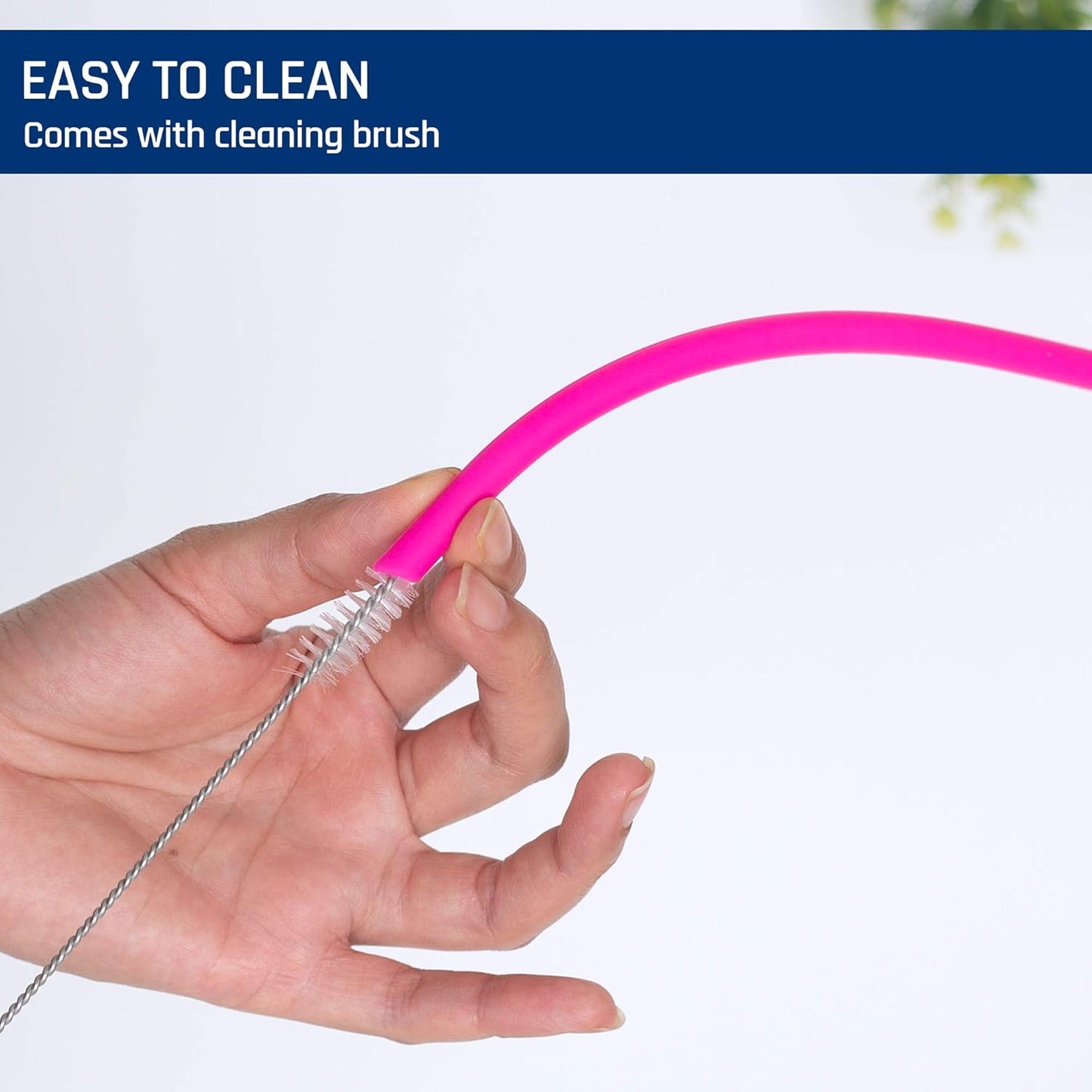 15 Random Colors Silicone Straws Reusable Flexible Drinking Straws with Cleaning Brush (10.1in × 0.3in)